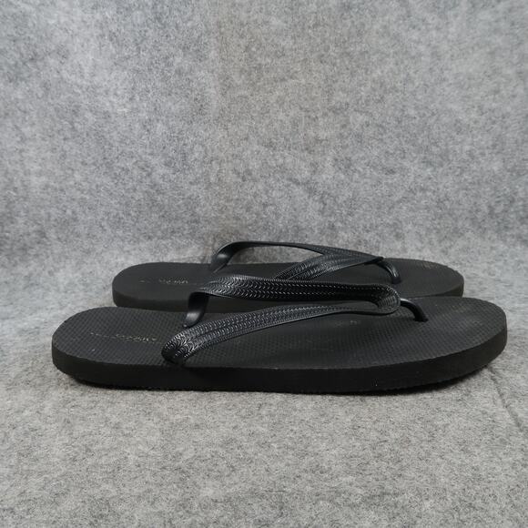 Old Navy Shoes Mens 10 11 Sandals Flip Flops Slip On Casual Flat Black - Picture 1 of 10